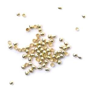 2mm gold crimp